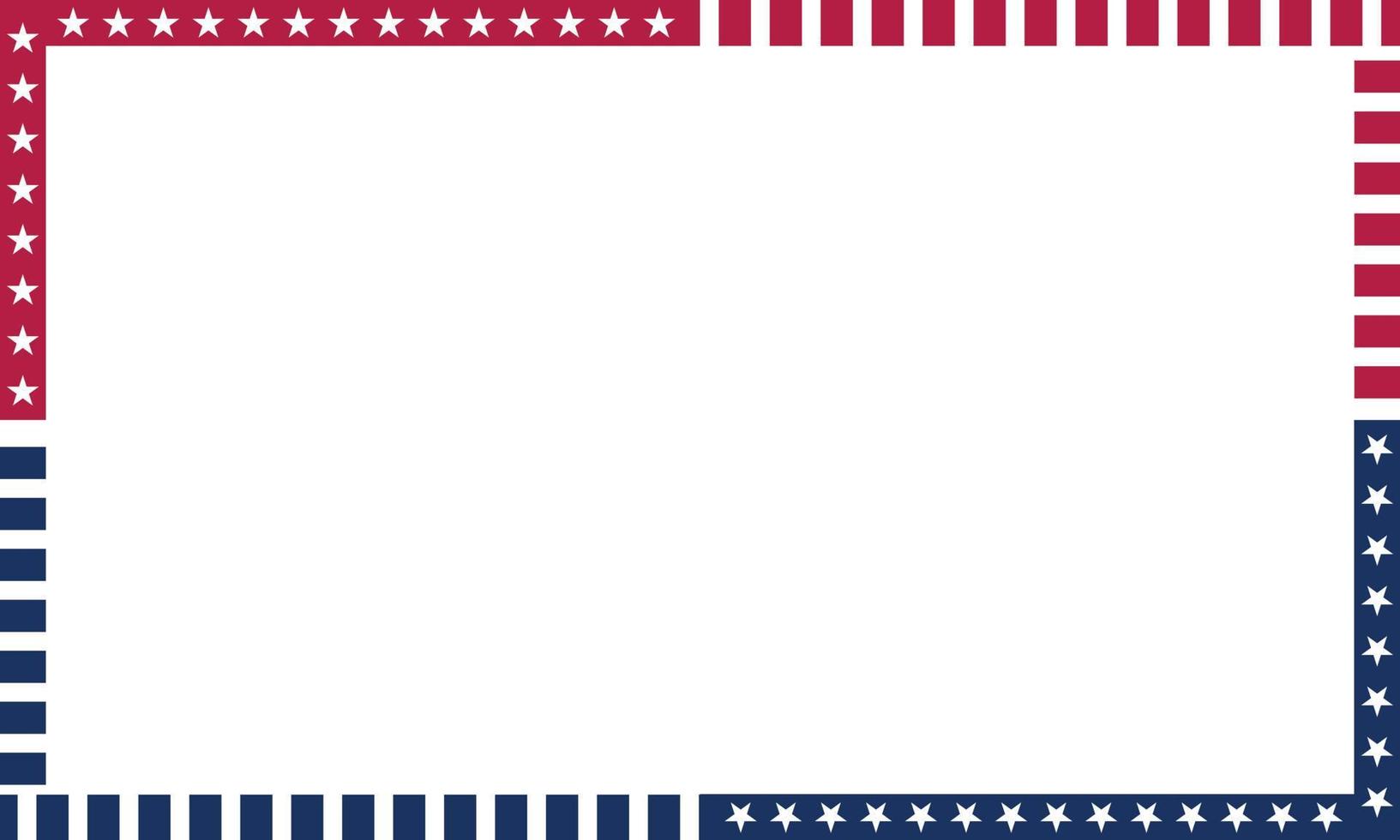 Patriotic border divider american usa flag. vector