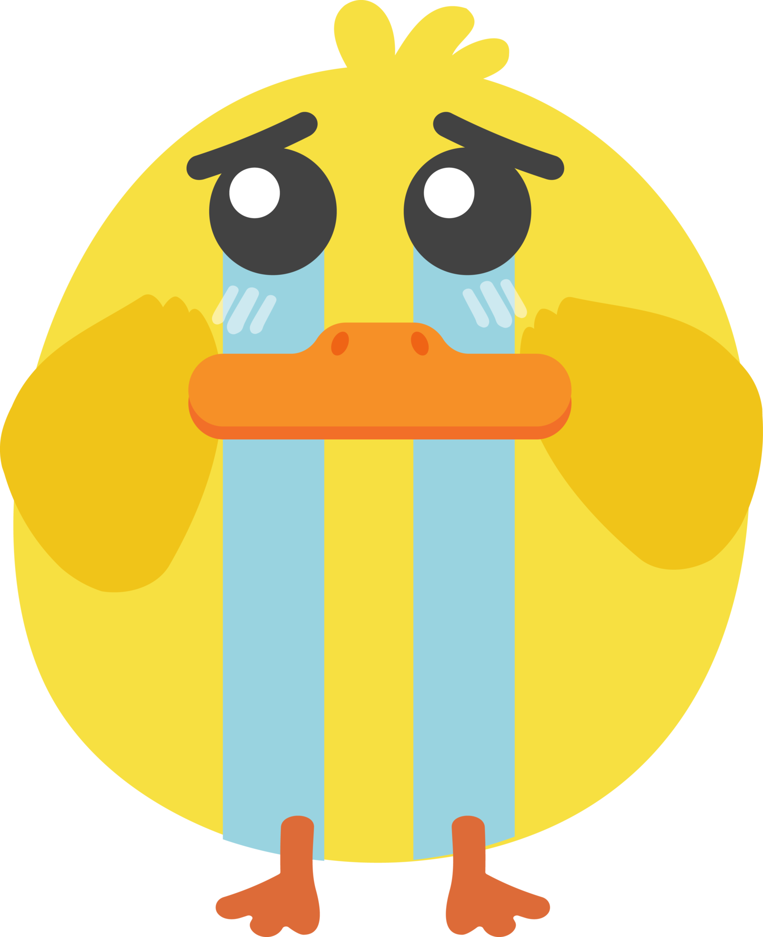 crying duck cartoon character cropout 13994733 PNG