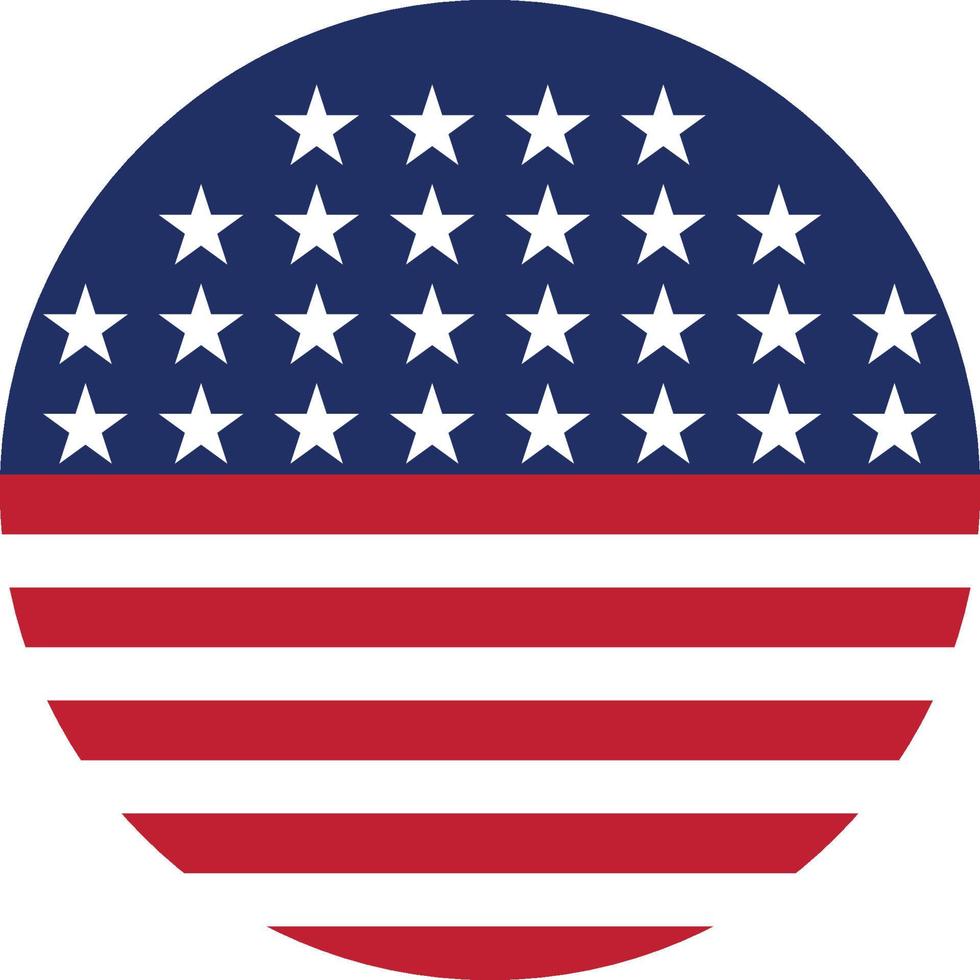 usa flag button vector