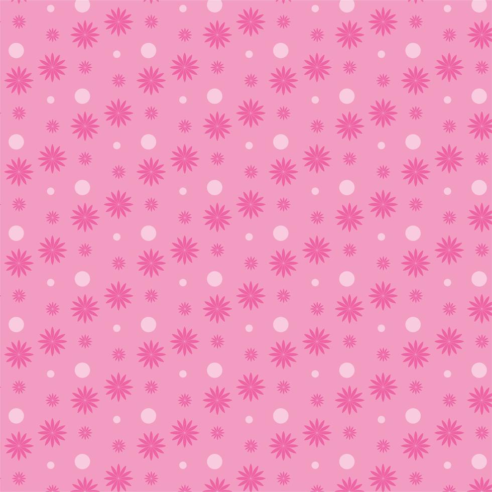 seamless pattern with pink flowers vector
