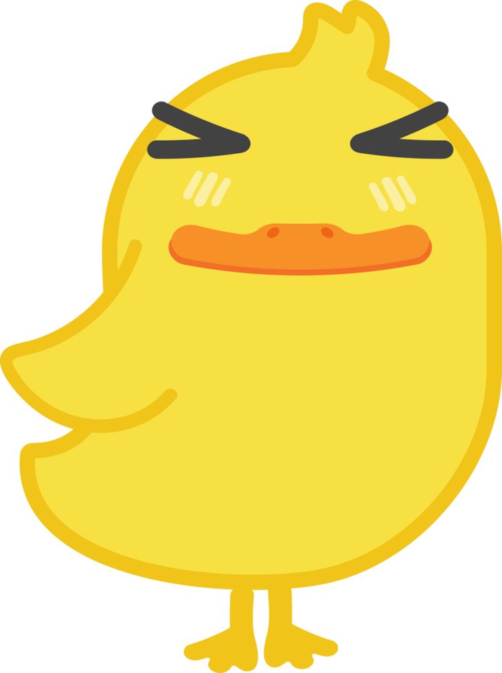 bored duck cartoon character crop-out png