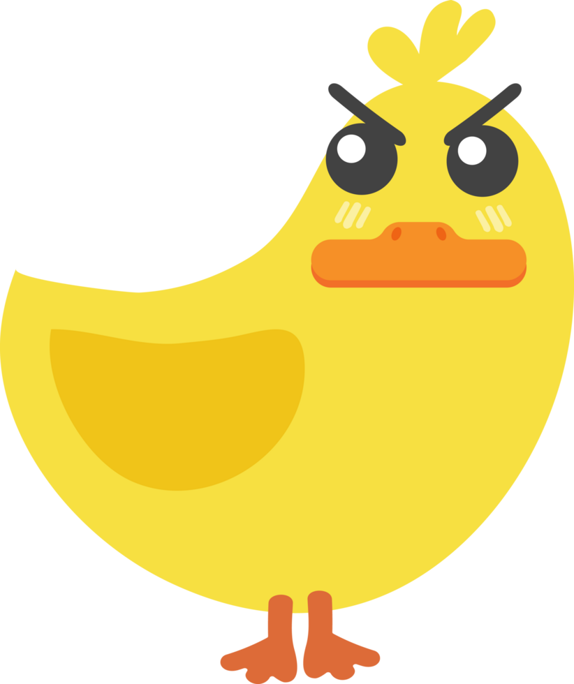 personnage de dessin animé de canard en colère png