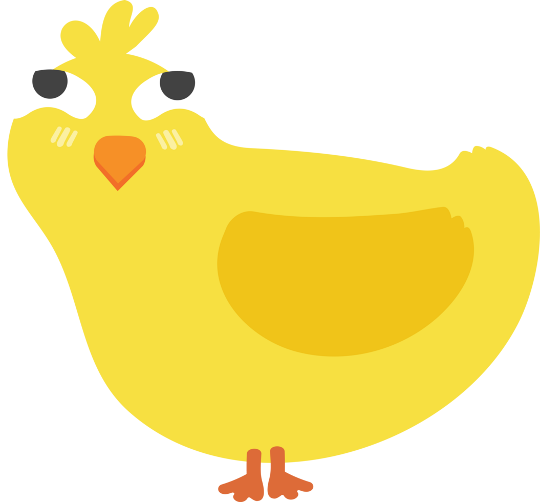 peaceful chick cartoon character crop-out png