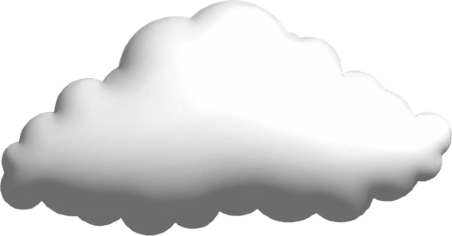 white 3d cloud png