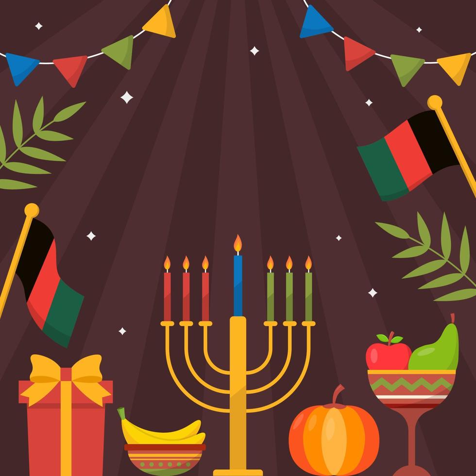 Kwanzaa African Culture Celebration Background vector