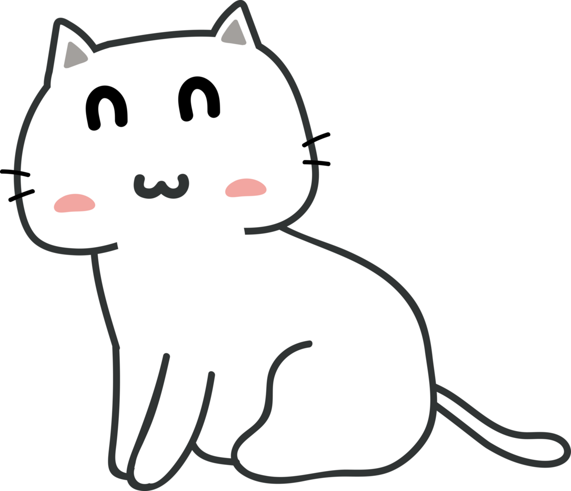 Cat cartoon character crop-out png