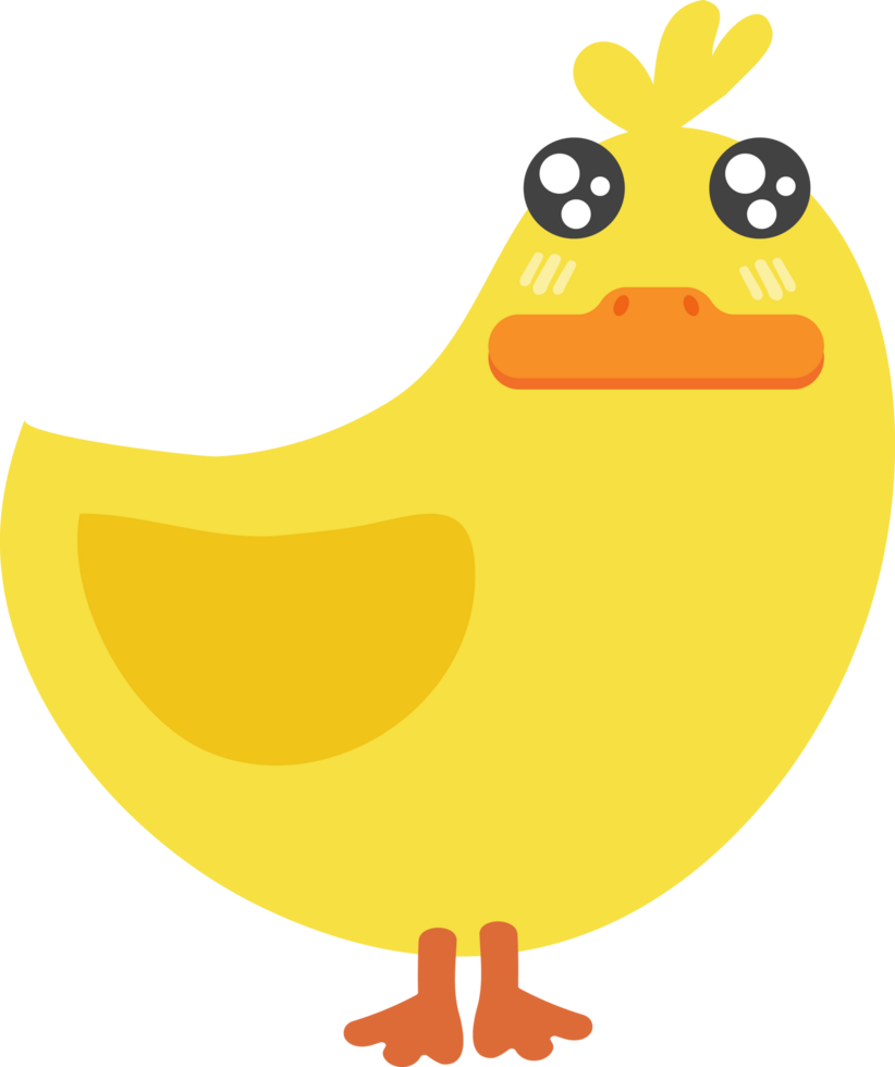 personnage de dessin animé de canard amusé png