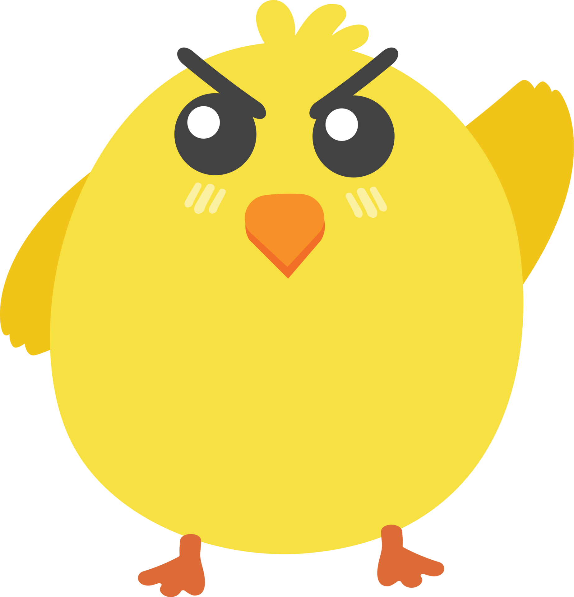 Free angry chick cartoon character crop-out 13995100 PNG with Transparent  Background