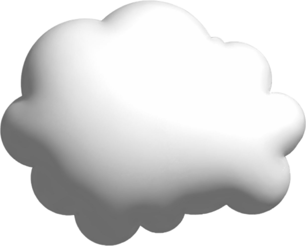 white 3d cloud png