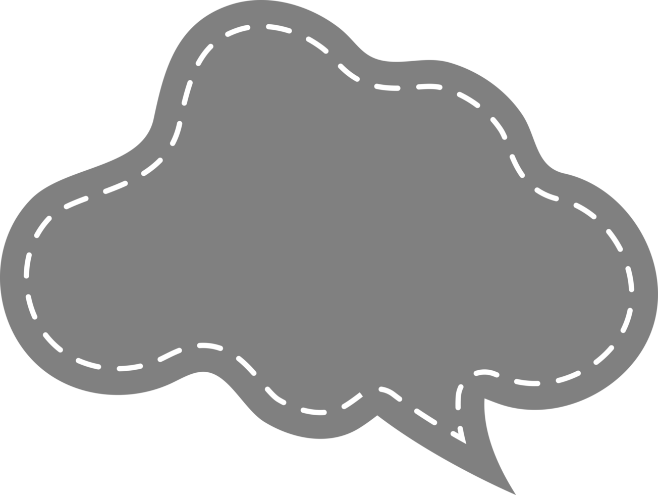 Speech Bubble Cropout png