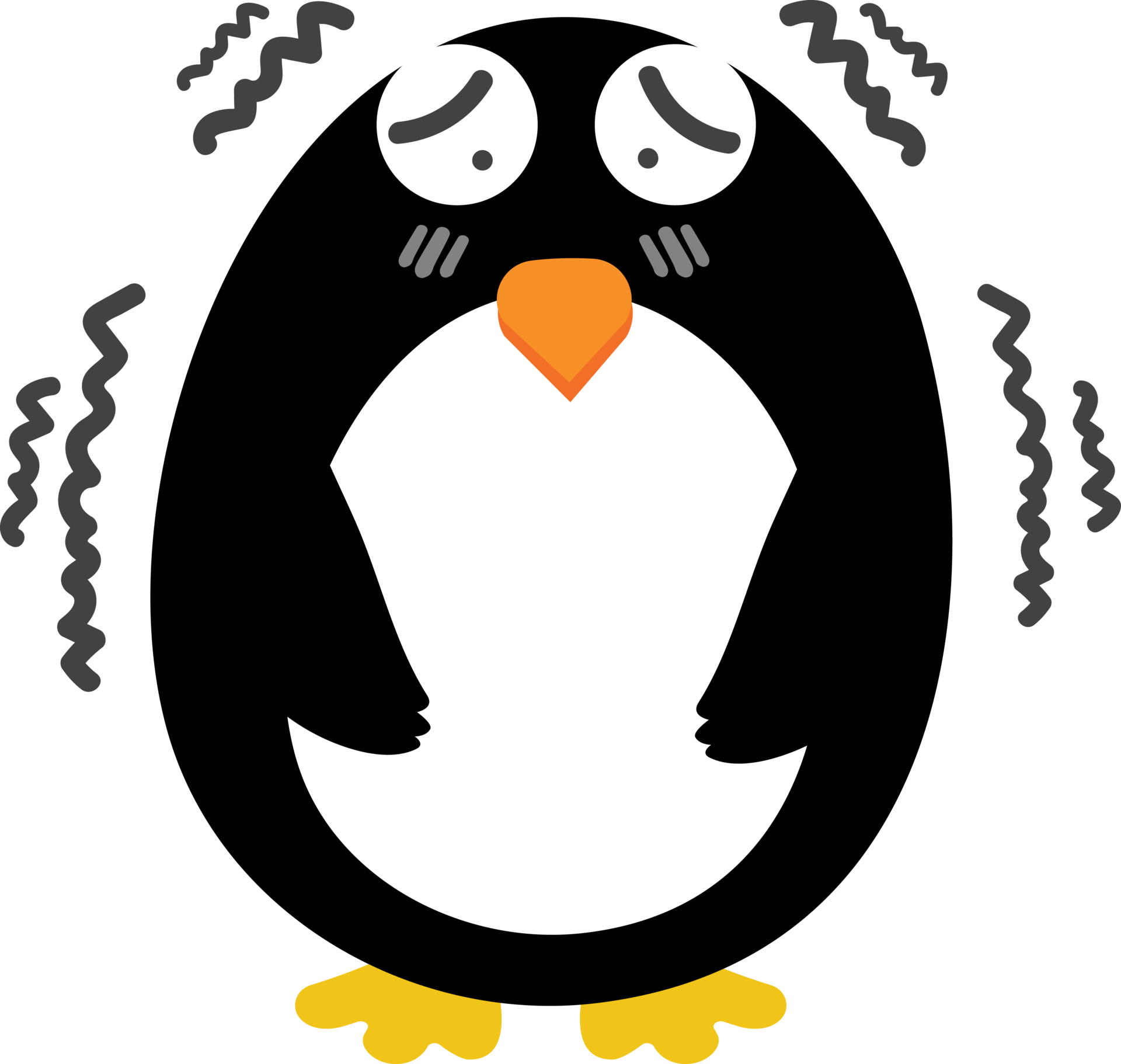 Free cold penguin cartoon character crop-out 13995314 PNG with Transparent  Background