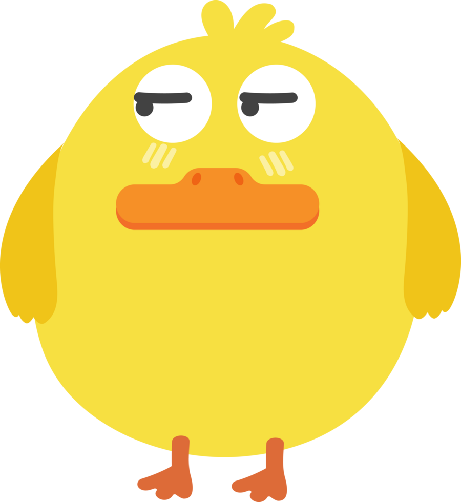 recorte de personagem de desenho animado de pato suspeito png