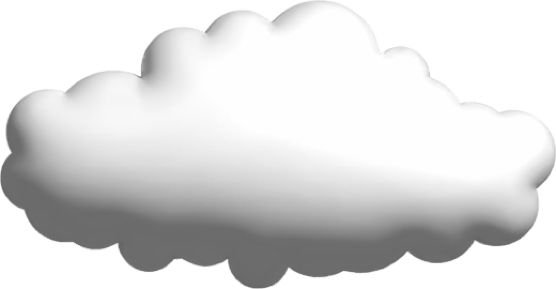 white 3d cloud png