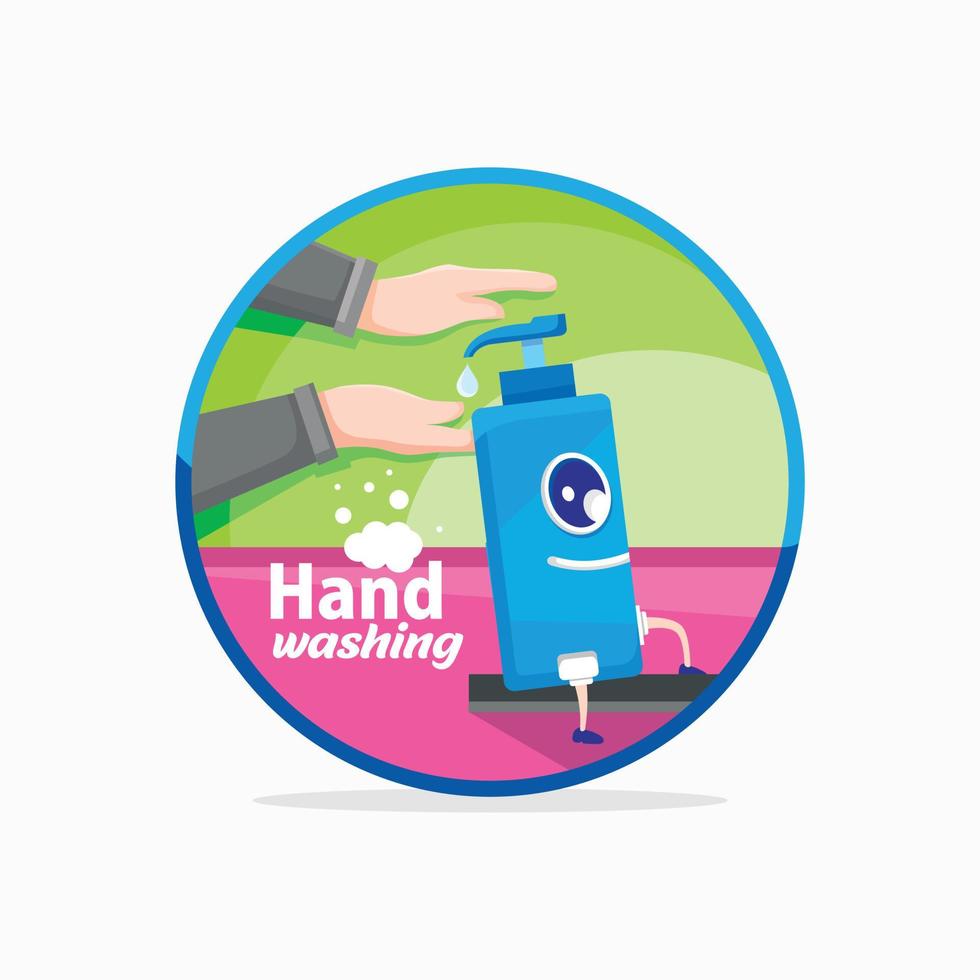 Hand washing vector design