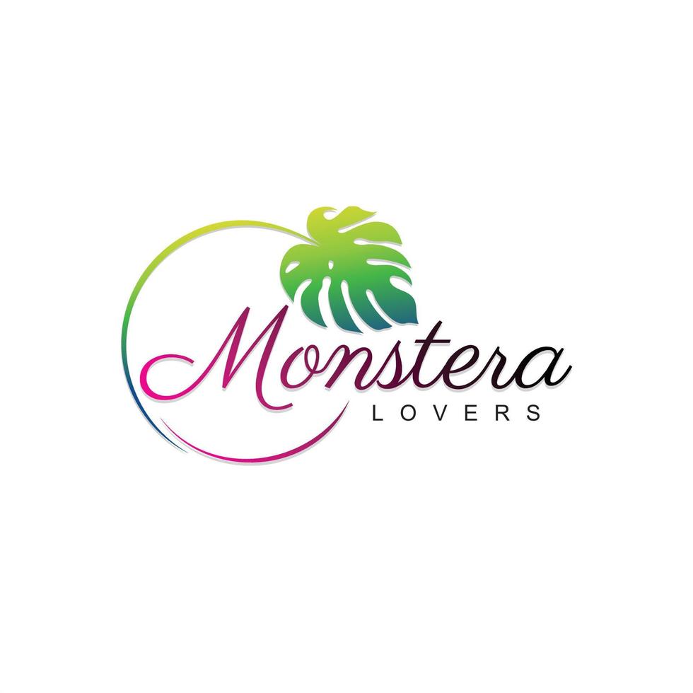 vector de diseño de hoja de amantes de monstera