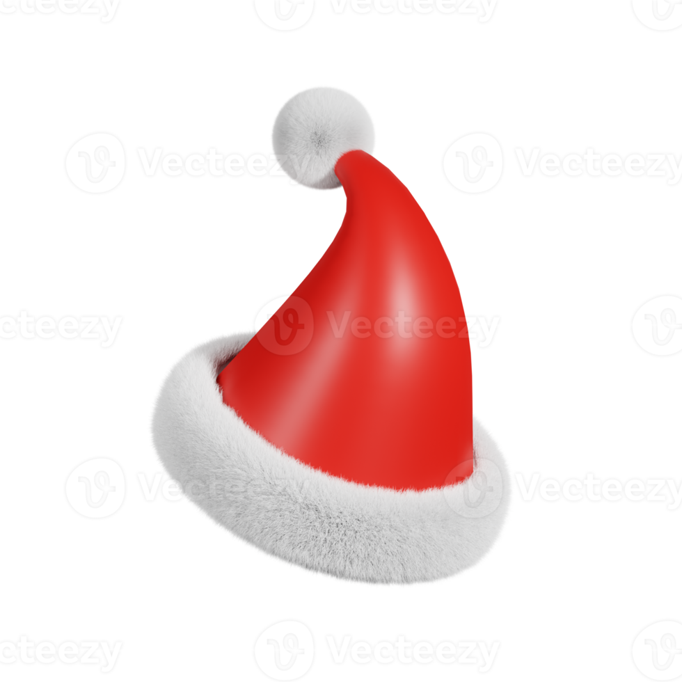 3d Natale Santa cappello png