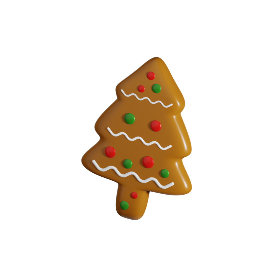 pan de jengibre de navidad 3d png