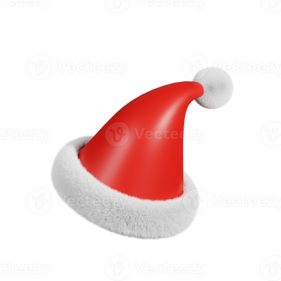 3d Kerstmis de kerstman hoed png