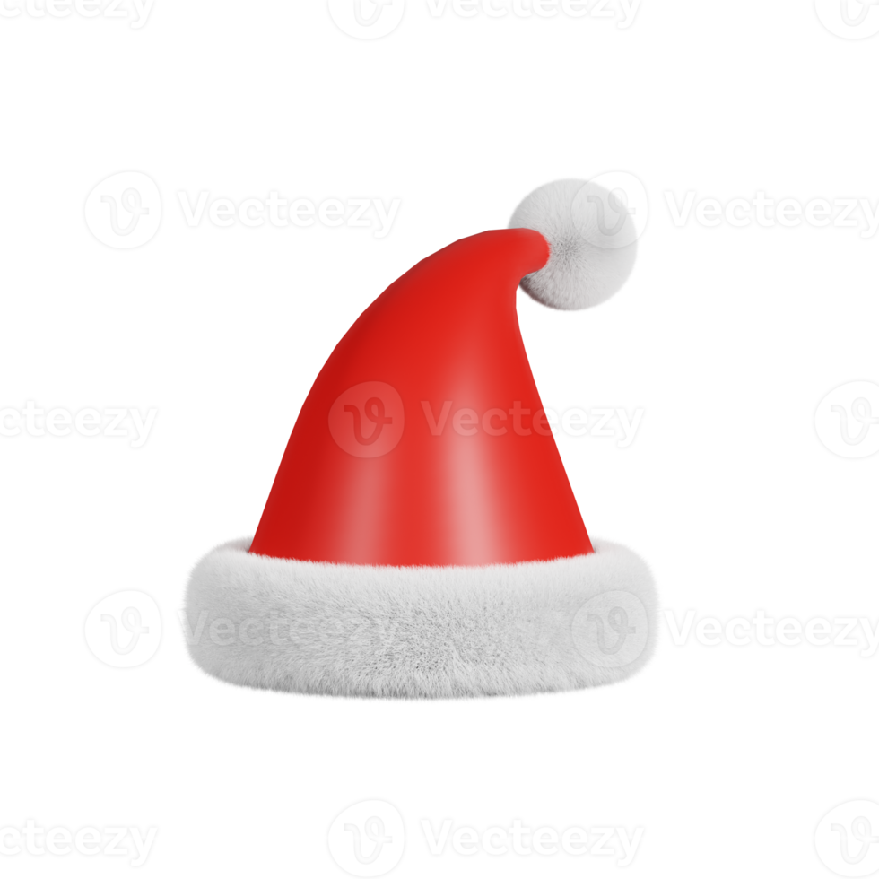 3d Natale Santa cappello png