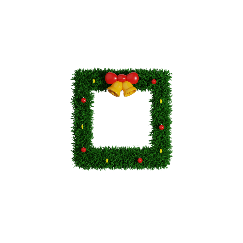 corona de navidad 3d png