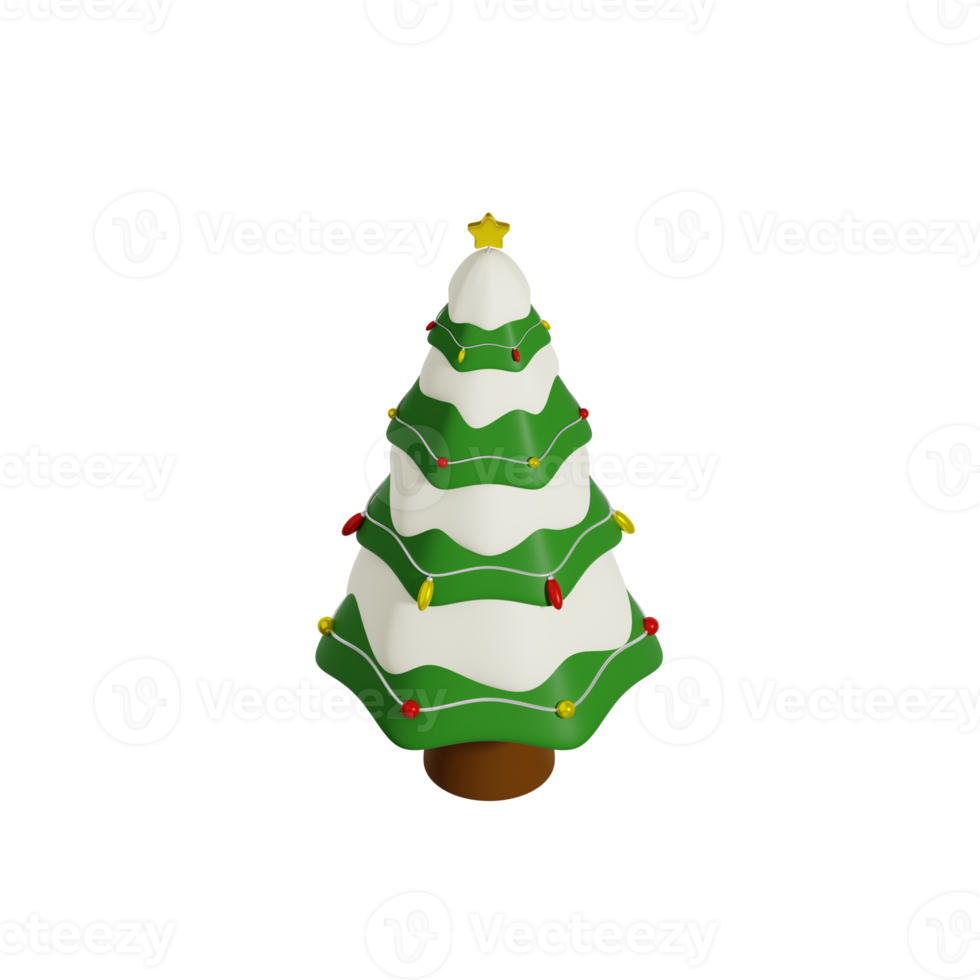 3d Christmas Pine Tree png