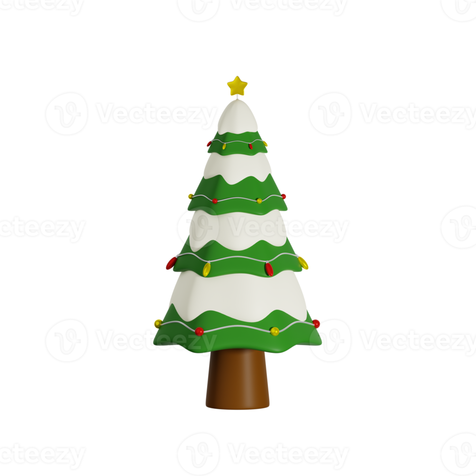 3d Christmas Pine Tree png