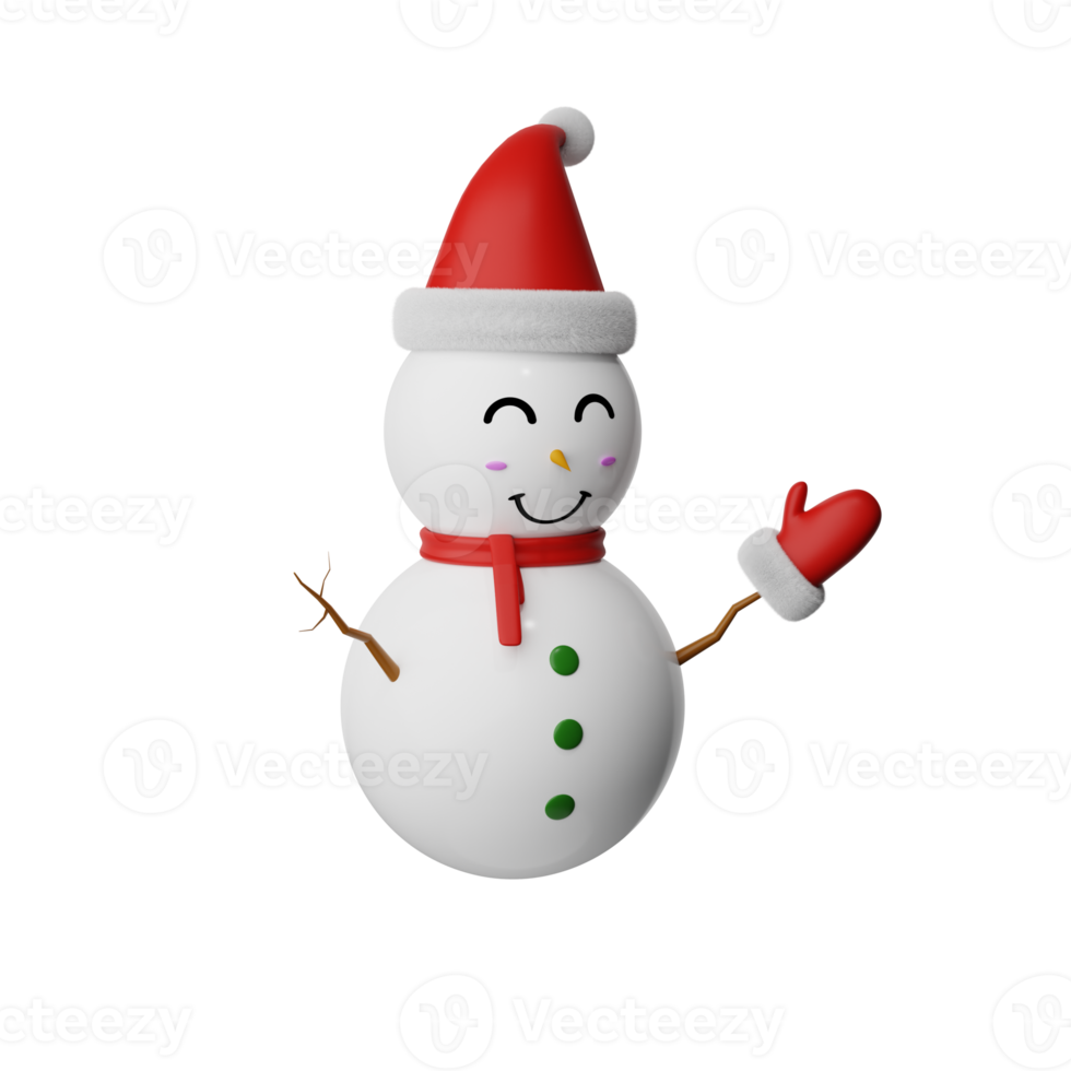 3d noël bonhomme de neige png