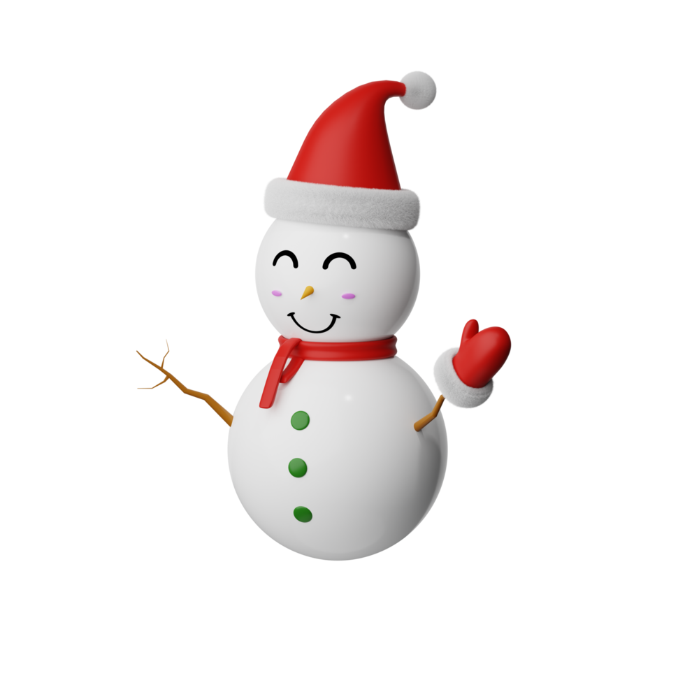 3d Christmas Snowman png