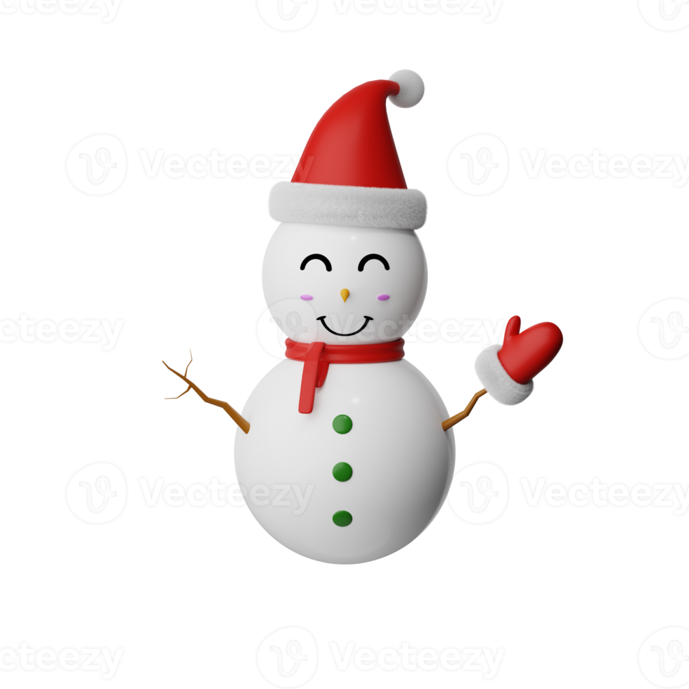 boneco de neve de natal 3d png