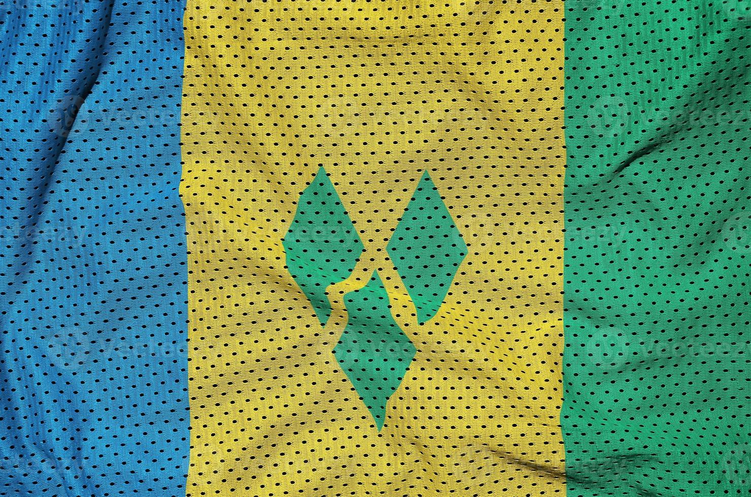 Saint Vincent and the Grenadines flag printed on a polyester nyl photo