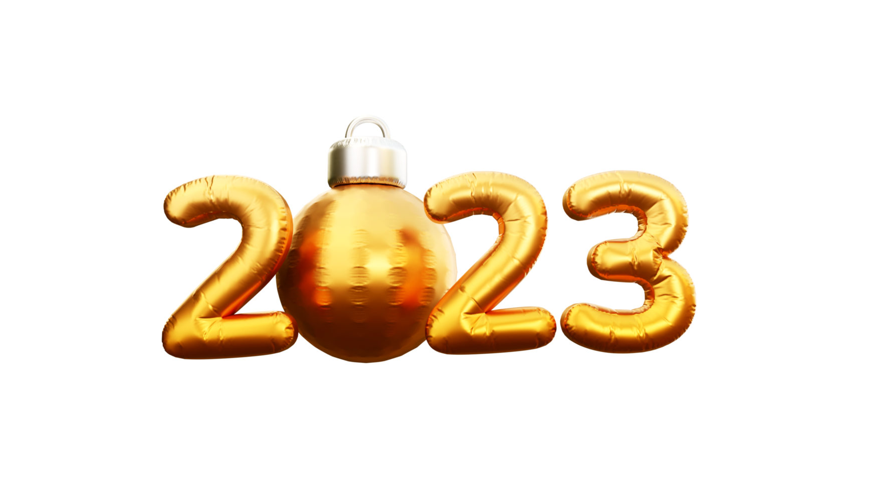 2023 feliz ano novo ilustração 3d png