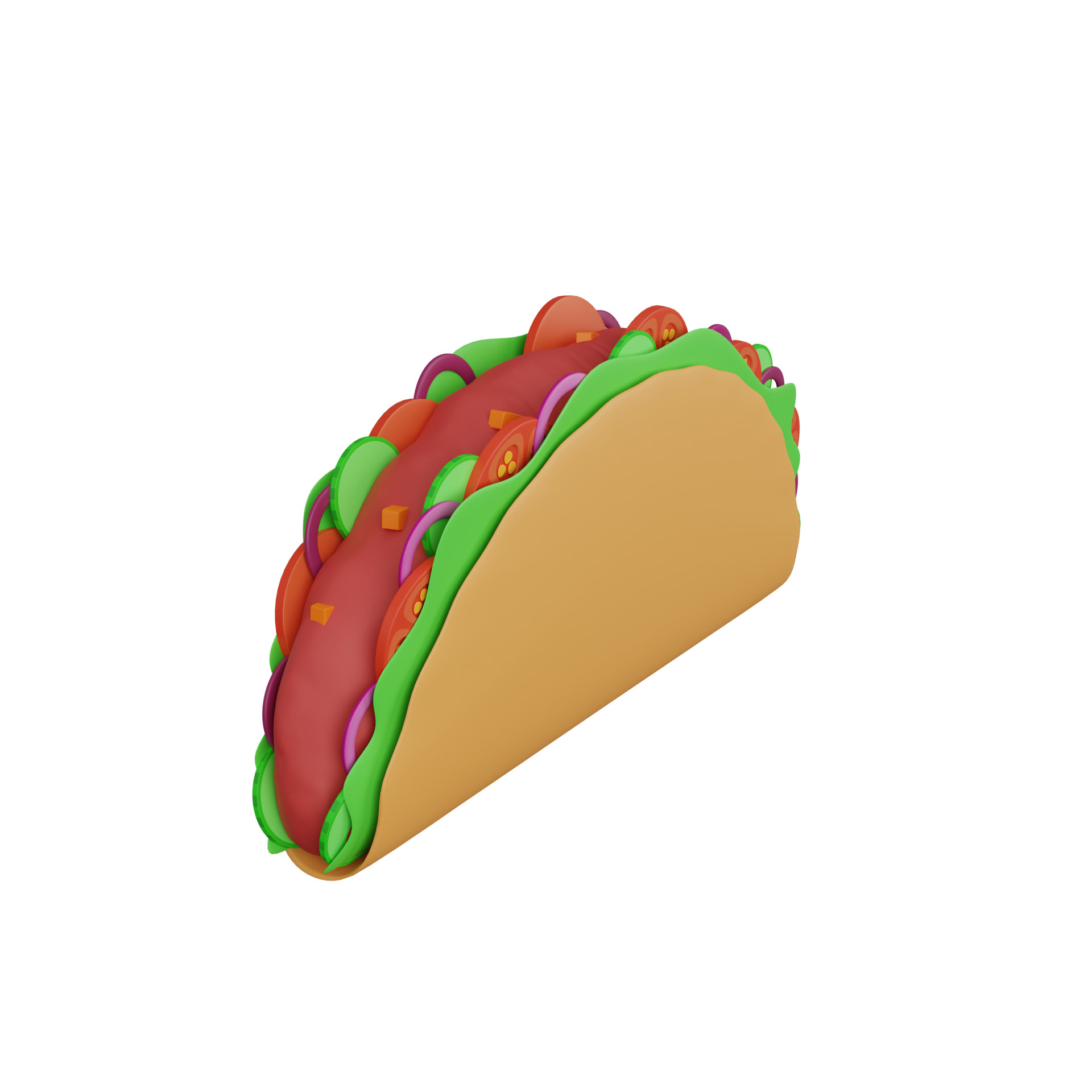 Free rendu 3d de l'ic??ne de restauration rapide taco 13995957 PNG with