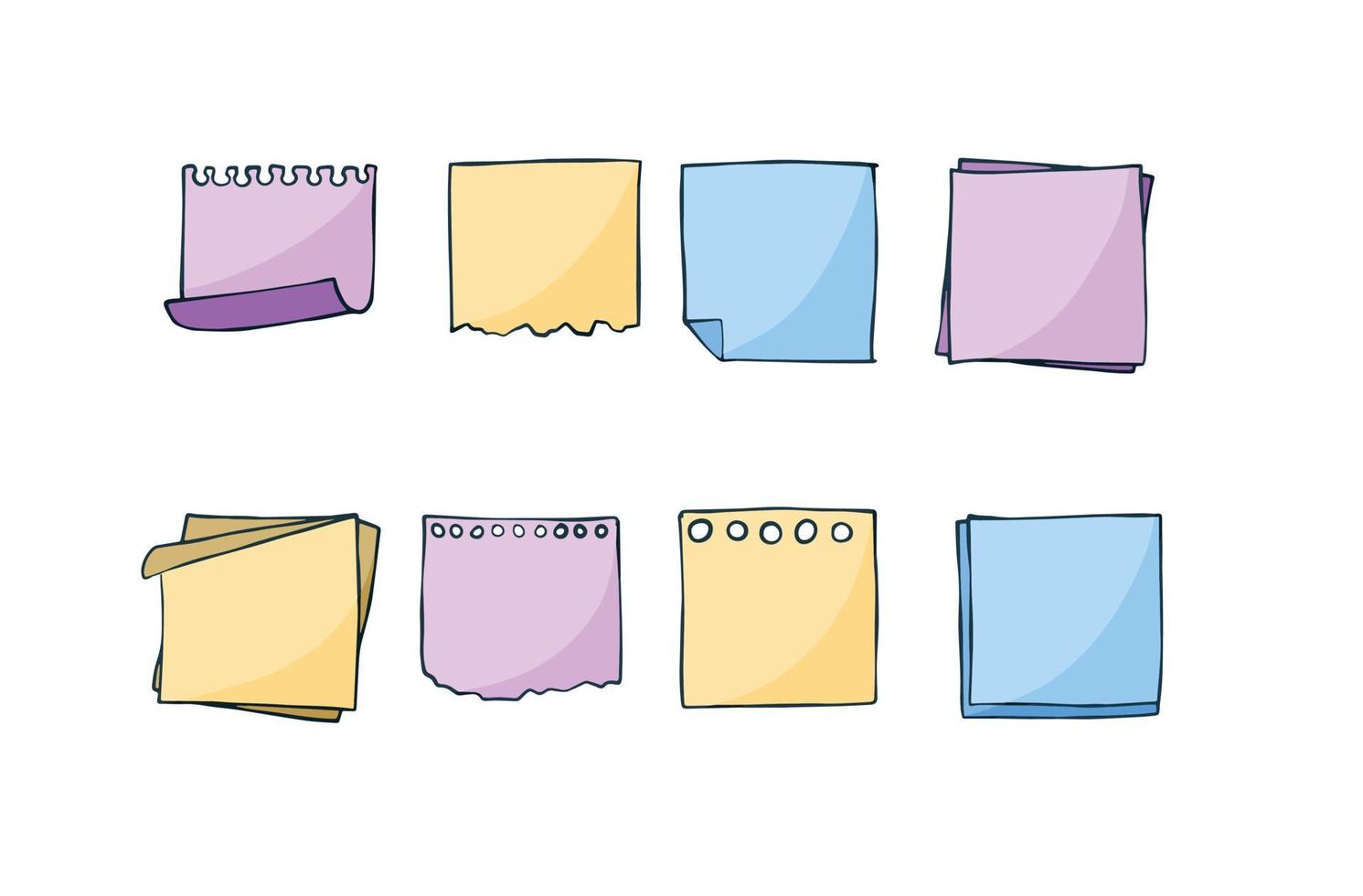 Sticker. Empty piece of paper with sticky tape. Place for reminders and text. vector