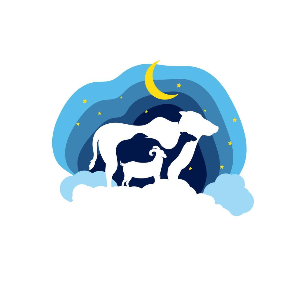 Eid Al Adha Mubarak icon vector