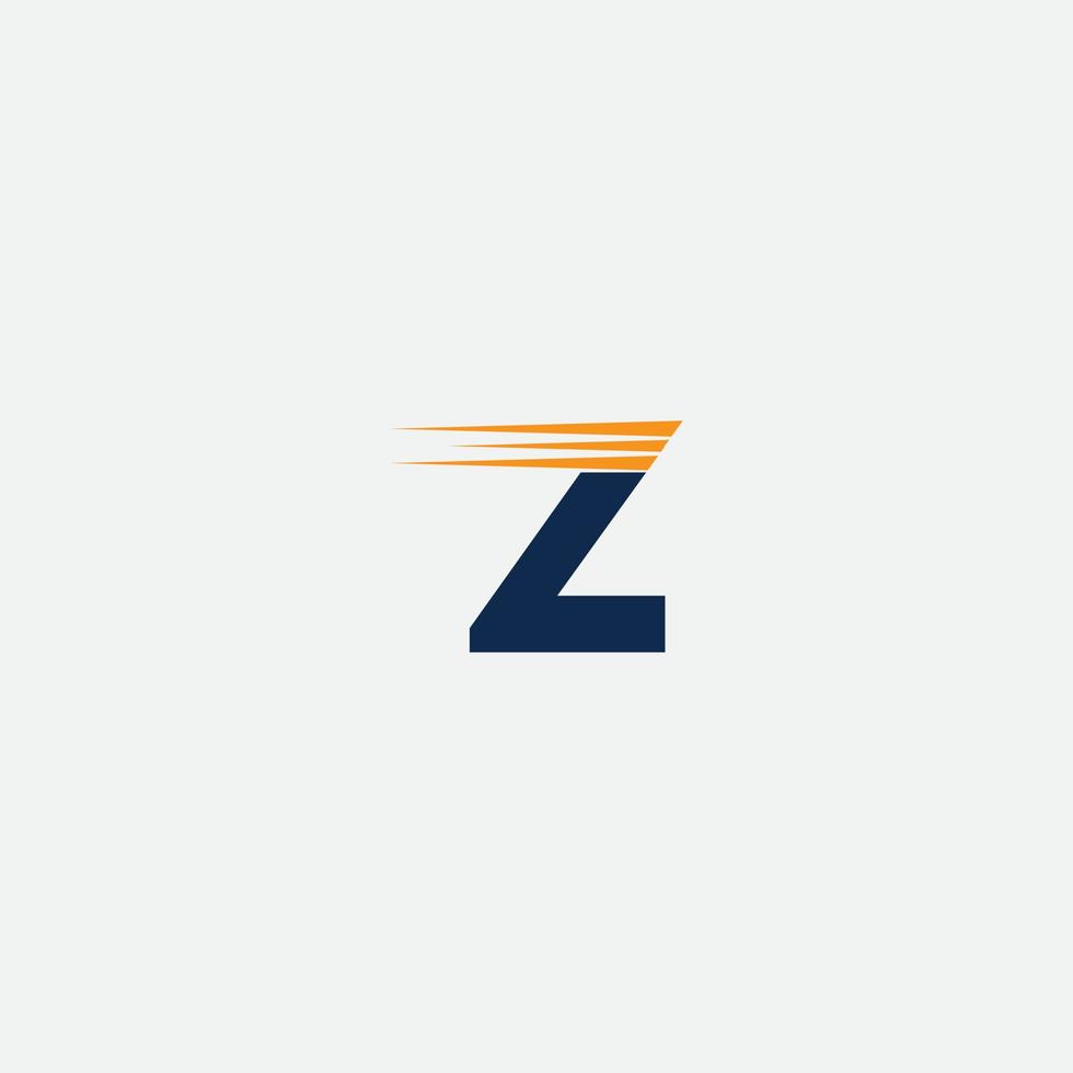 logotipo abstracto de la letra inicial z. estilo de línea geométrica cuadrada de luz azul aislado sobre fondo azul. utilizable para logotipos comerciales y de marca. elemento de plantilla de diseño de logotipo de vector plano.