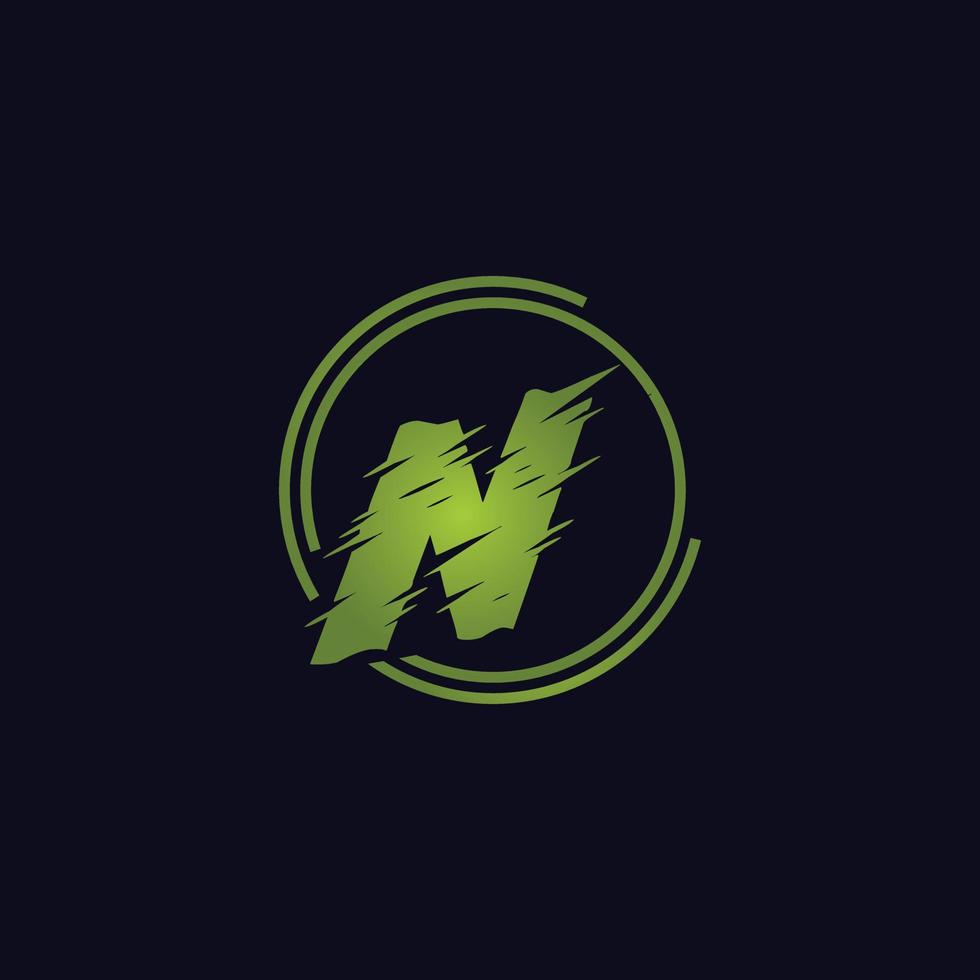 N Letter Logo Design N Font vector