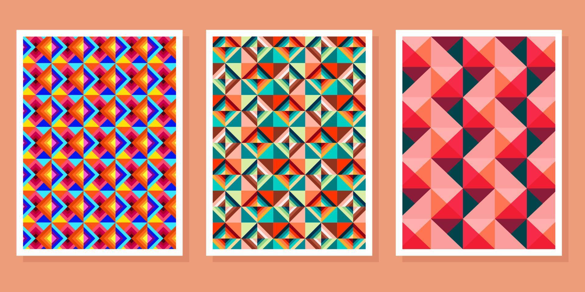 Abstract Bauhaus geometric pattern background vector circle