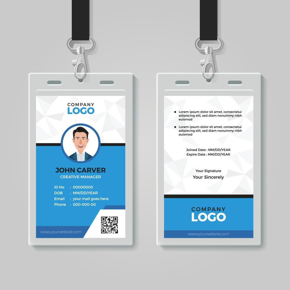 plantilla de tarjeta de identidad multipropósito vector