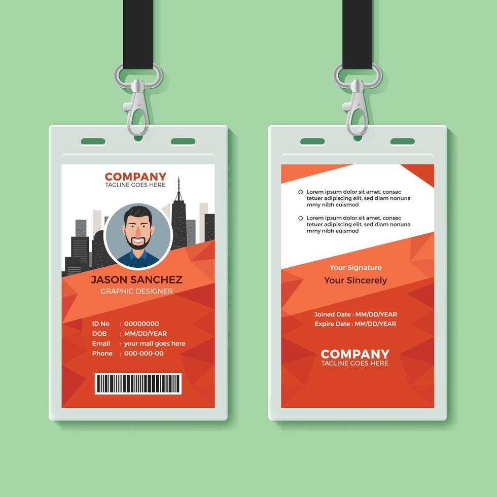 Creative Office Identity Card Template vector