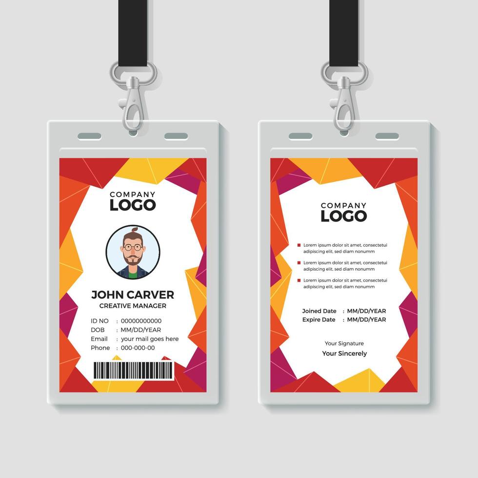 Creative Office ID Card Template vector