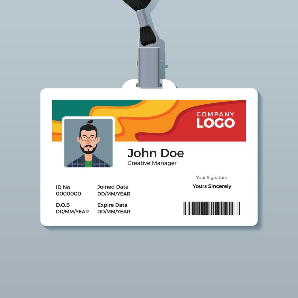 Creative ID Card Template vector