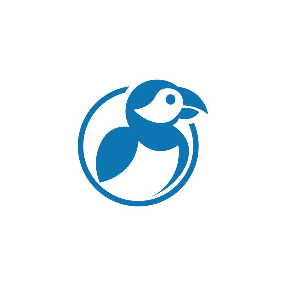 Puffin Bird Simple Logo Icon vector