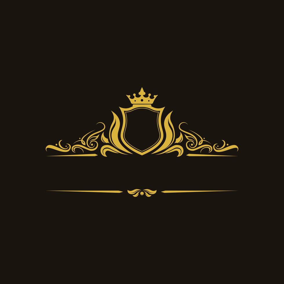 diseño de plantilla de logotipo de insignia de oro vector