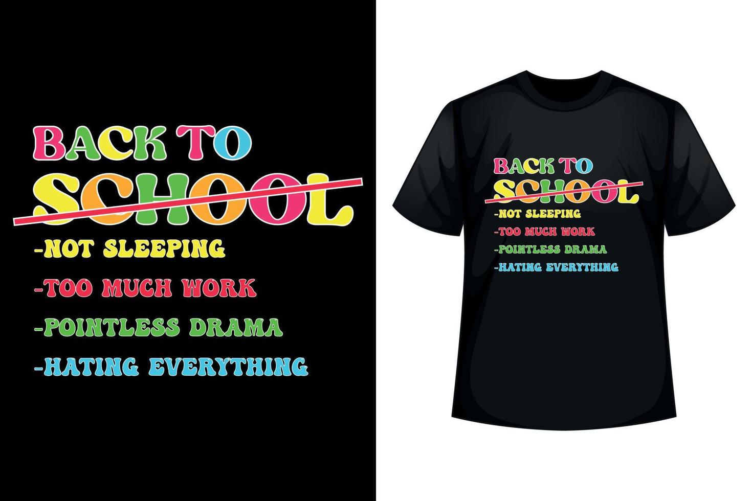 Back to school t-shirt design template vector