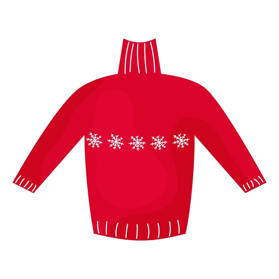 red warm sweater vector