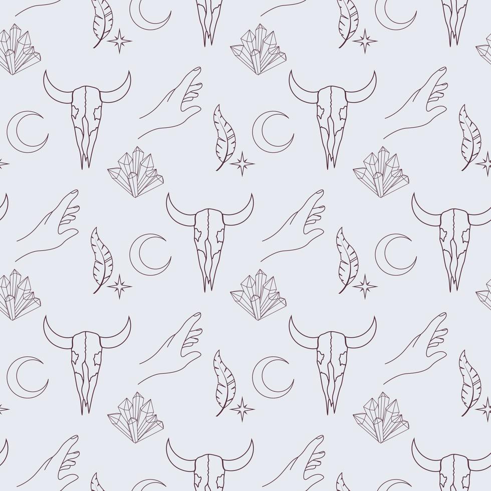 magic pattern boho style vector