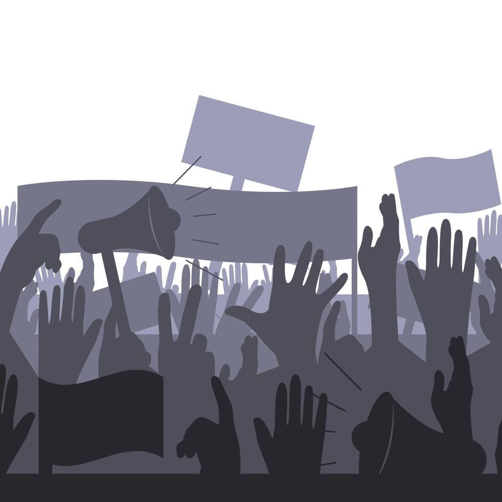 hands in the crowd vector