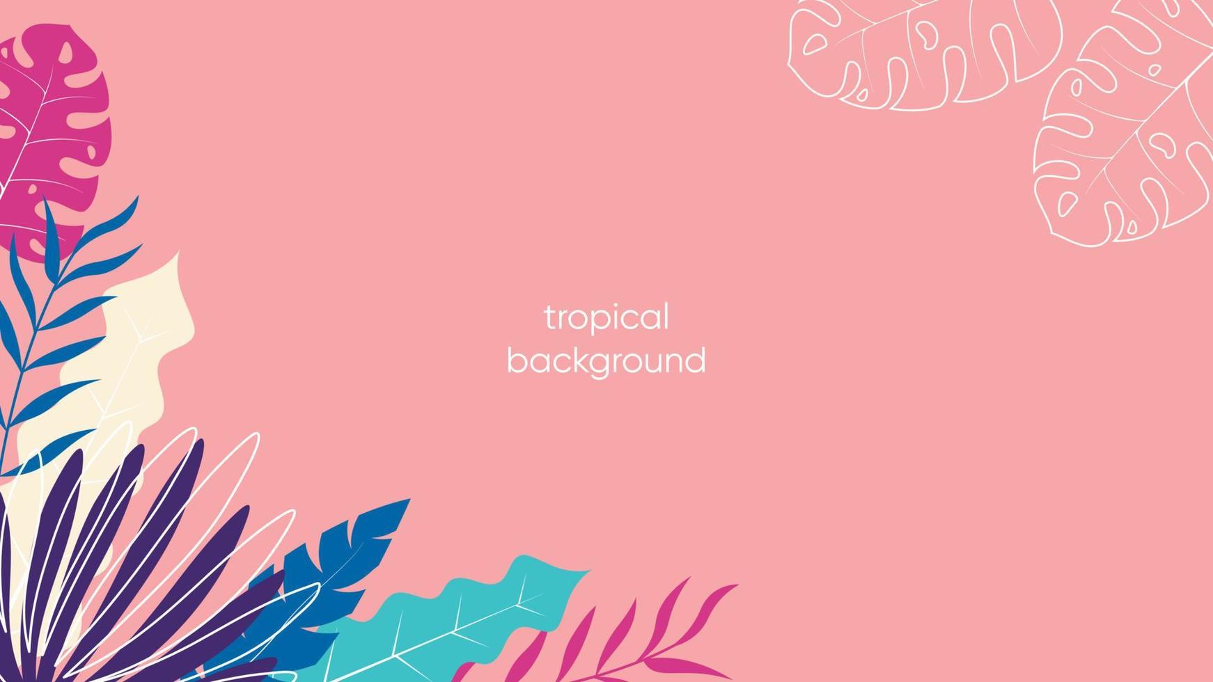 plantilla de fondo tropical vector