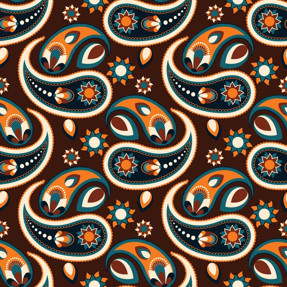 paisley seamless pattern vector