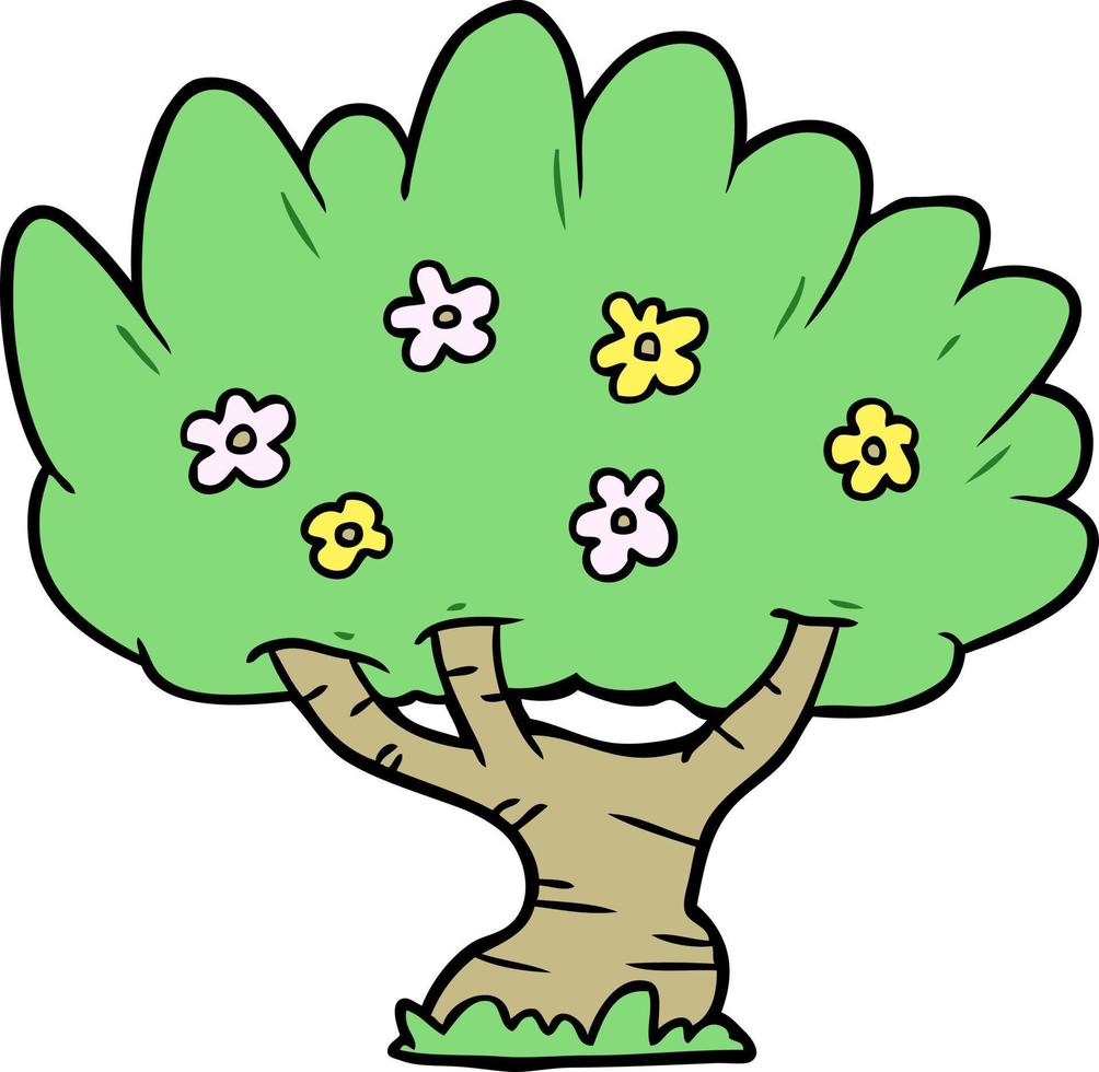 Cartoon cute tree vector